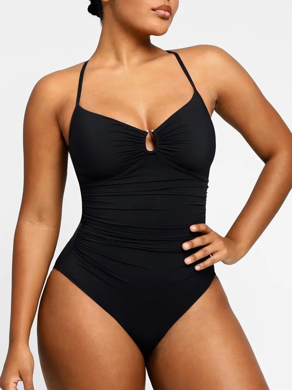 Smart Sculpt™ U-Ring Cut Out Shaping Swimsuit - Shapellx Large